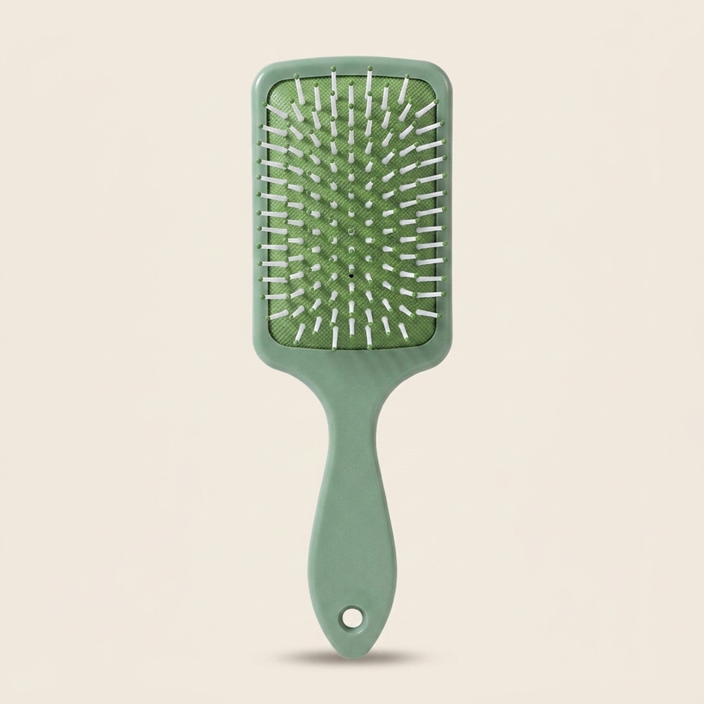The Sage Green Set, Air Cushion Paddle Comb in Green