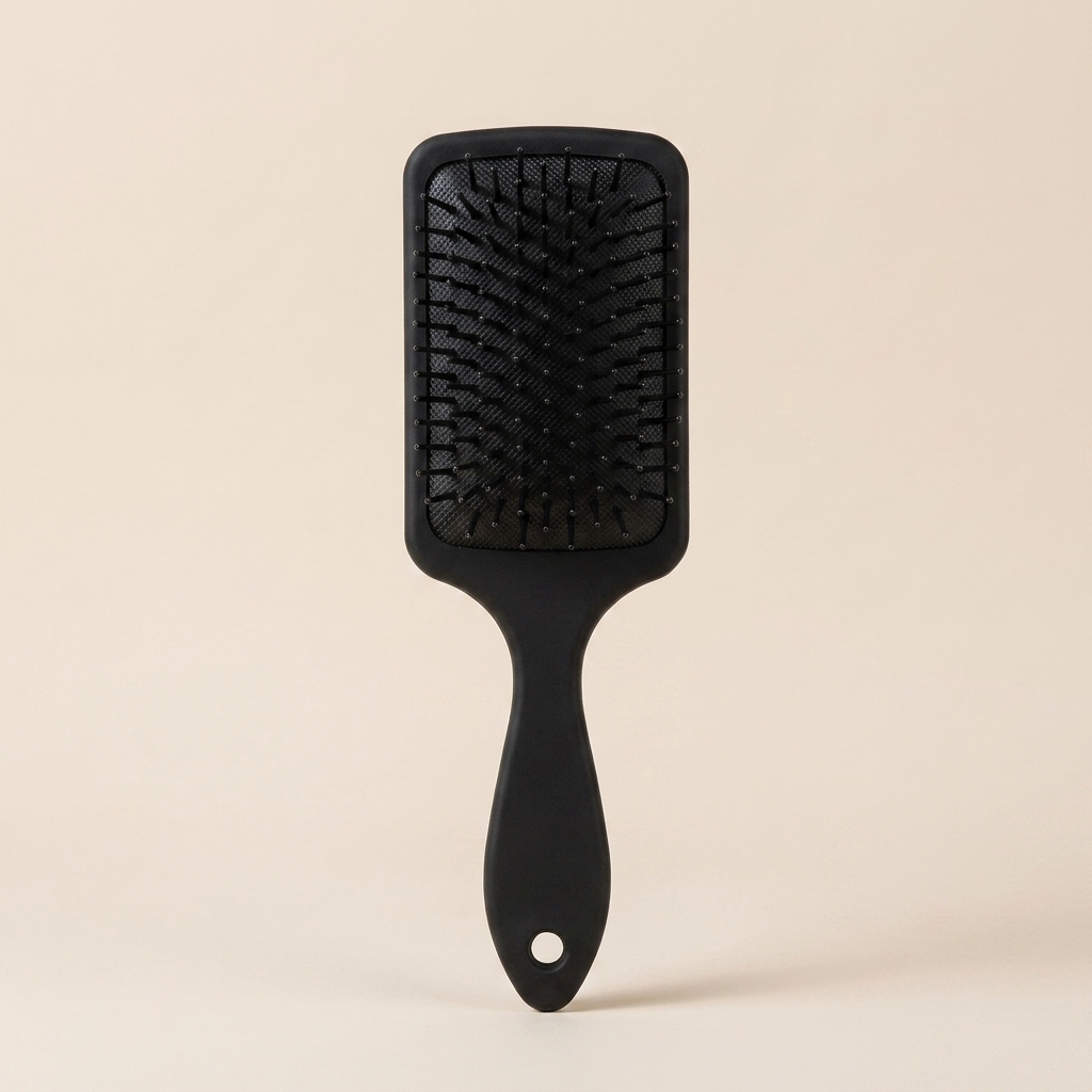 The Midnight Black Set, Air Cushion Paddle Comb in Black